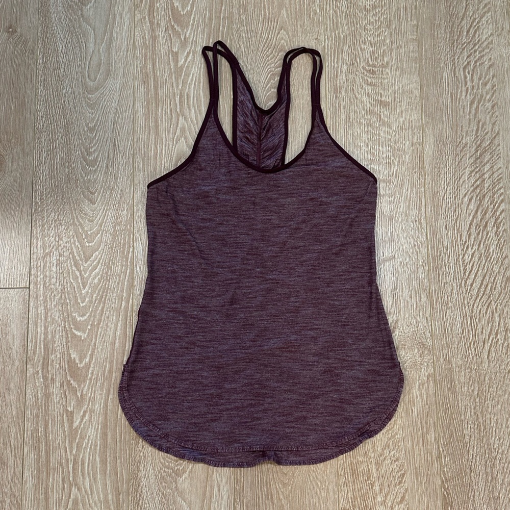 Women’s Lululemon Tie-Back Lightweight Yoga Tank Top-Heathered Purple - 4